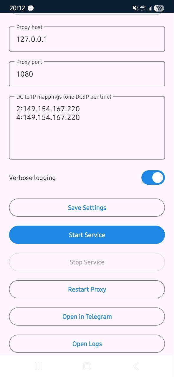 Telegram ws proxy Андроид